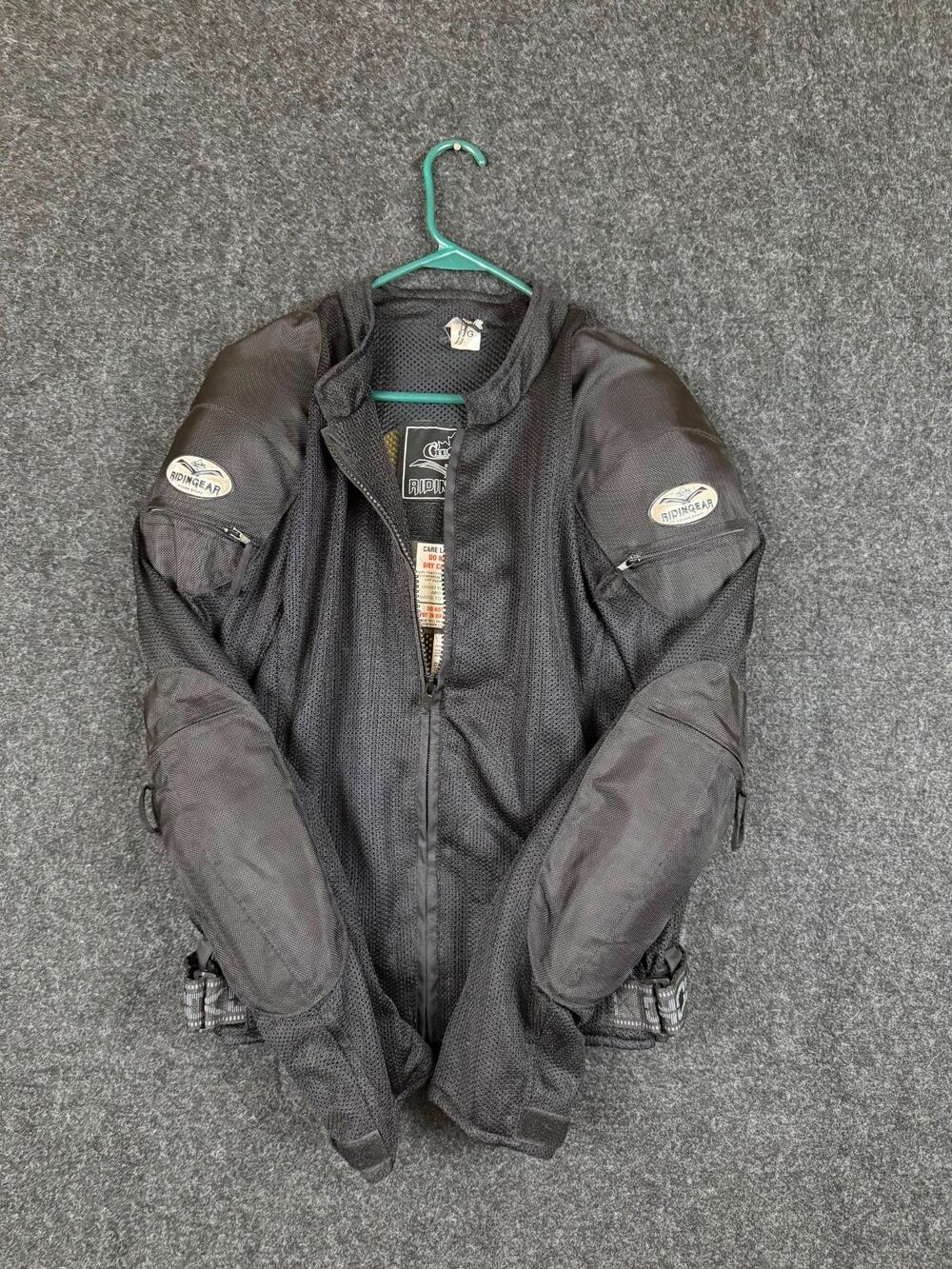 Choko Riding Gear Mesh Motorcycle Jacket Black Armor CE Pads Men's Large L